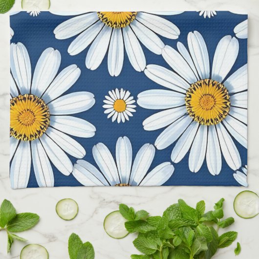 Daisies キッチンタオル (折り畳み)