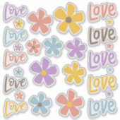 Daisies and Love Sticker Sheet シール (正面)