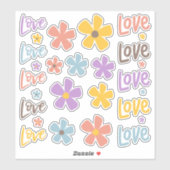 Daisies and Love Sticker Sheet シール (シート)