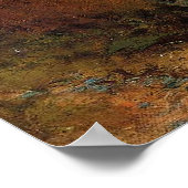 Daisies and Peonies in Blue Vase ポスター (角)