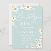 Daisies Birthday Brunch Party Invitation 招待状 (正面)
