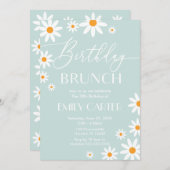 Daisies Birthday Brunch Party Invitation 招待状 (正面/裏面)