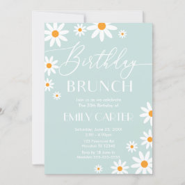 Daisies Birthday Brunch Party Invitation 招待状