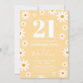 Daisies Birthday Party spring Invitation 招待状 (正面)