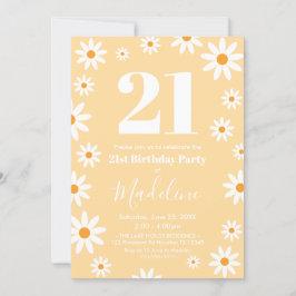 Daisies Birthday Party spring Invitation 招待状
