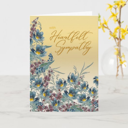 Daisies Comfort – Heartfelt Sympathy Watercolor カード (黄色い花)