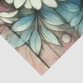 Daisies Daisy Pink White Blue Floral Decoupage 薄葉紙 (詳細)