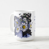 Daisies flower Let your dream blossom mug コーヒーマグカップ (正面左)