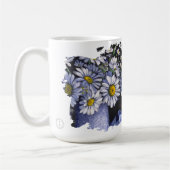 Daisies flower Let your dream blossom mug コーヒーマグカップ (左)