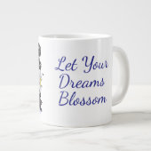 Daisies flower Let your dream blossom mug ジャンボコーヒーマグカップ (正面右)