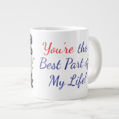 Daisies flower you're the best part of my life ジャンボコーヒーマグカップ (正面右)