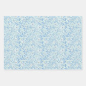 Daisies in white and blue on sea glass ラッピングペーパーシート (正面2)