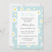 Daisies It’s A Boy Baby Shower  招待状 (正面)