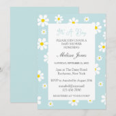 Daisies It’s A Boy Baby Shower  招待状 (正面/裏面)