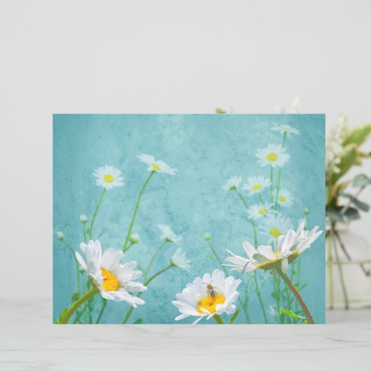 Daisies on a blue background (スタンド正面)