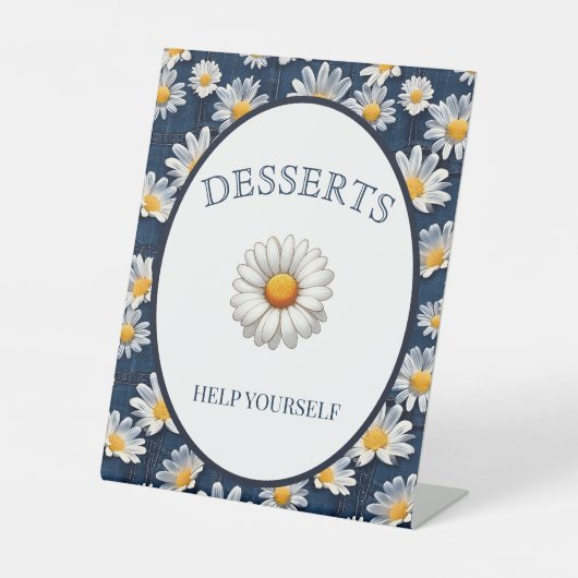 Daisies on Blue Denim Birthday  台座サイン (正面)