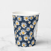 Daisies on Blue Denim Birthday Party 紙コップ (右)