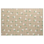 Daisies on Brown Plaid (large scale) ファブリック (ファットクウォーター)