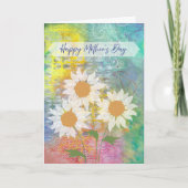 Daisies on Colorful Background Mother's Day カード (正面)