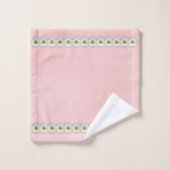 Daisies on pastel pink バスタオルセット (ウォッシュタオル)