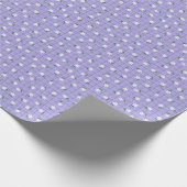 Daisies on Purple Plaid (small scale) ラッピングペーパー (角)