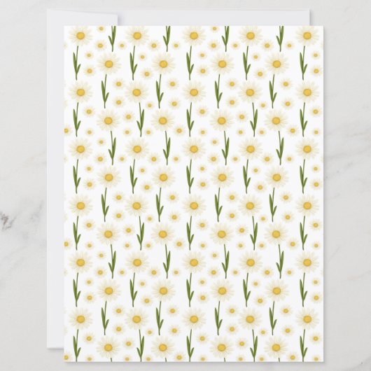 Daisies Scrapbook Paper (裏面)