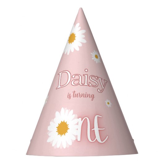Daisy 1st Birthday パーティーハット (正面)
