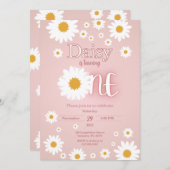Daisy 1st Birthday Invitation 招待状 (正面/裏面)