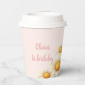 Daisy 1st Birthday Isn't She ONEderful Pink Boho 紙コップ (裏面)