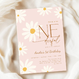 Daisy 1st Birthday Little Miss ONEderful 招待状