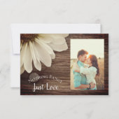 Daisy and Barn Wood Country Wedding Save the Date セーブザデート (正面)
