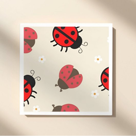 Daisy and Ladybug Birthday Party  スタンダードカクテルナプキン