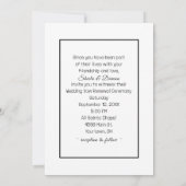 Daisy and Pearls Bouquet Wedding Vow Renewal  招待状 (裏面)