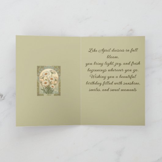 Daisy April's Heavenly Flowers カード (内部)