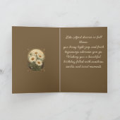 Daisy Art Nouveau Elegance Birth Month Flower カード (内部)