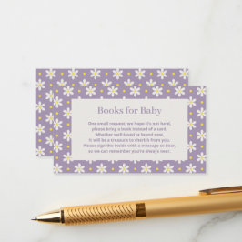Daisy Baby Shower Book Request エンクロージャーカード