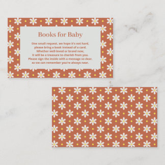 Daisy Baby Shower Book Request エンクロージャーカード