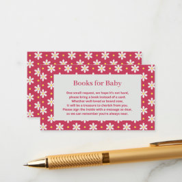 Daisy Baby Shower Book Request エンクロージャーカード