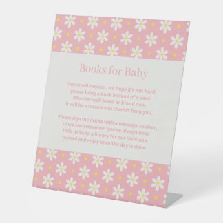 Daisy Baby Shower Book Request 台座サイン