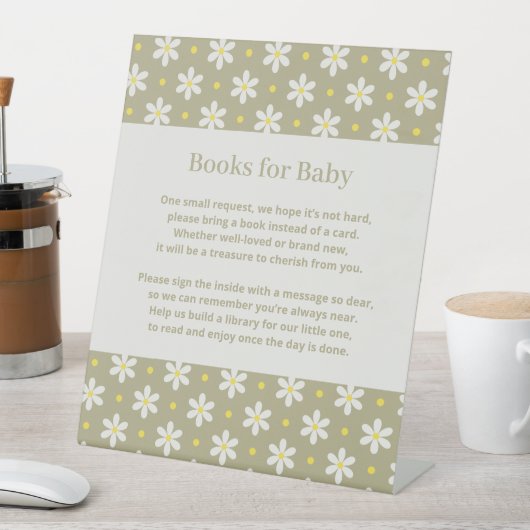 Daisy Baby Shower Book Request 台座サイン (インサイチュ)
