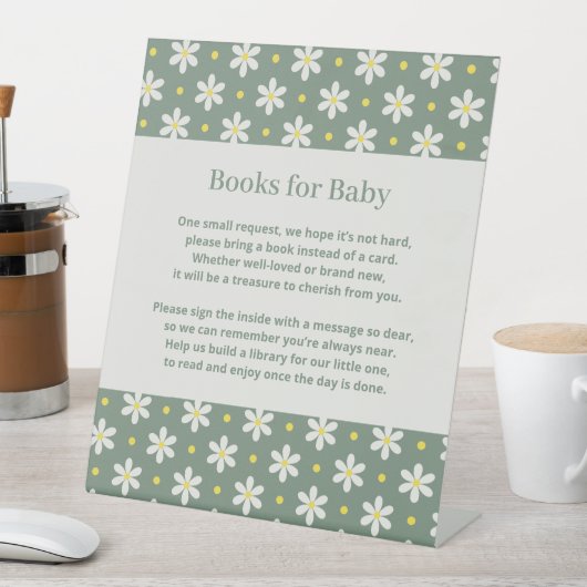 Daisy Baby Shower Book Request 台座サイン (インサイチュ)