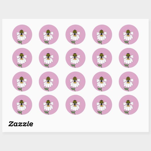 Daisy Bee Round Sticker ラウンドシール (シート)