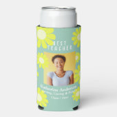 Daisy Best Teacher Photo Light Green スリム缶クーラー (Seltzer正面)