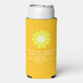 Daisy Best Teacher Photo Orange Yellow スリム缶クーラー (Seltzer裏面)