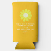 Daisy Best Teacher Photo Orange Yellow スリム缶クーラー (裏面)