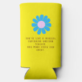 Daisy Best Teacher Photo Yellow スリム缶クーラー (裏面)