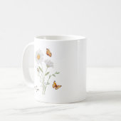 Daisy Birth Month Flower コーヒーマグカップ (正面左)