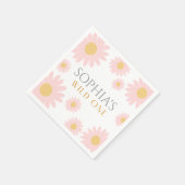 Daisy Birthday Party Bohmian Wild One 1st Birthday スタンダードカクテルナプキン (角)
