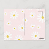 Daisy Birthday Party Bohmian Wild One 1st Birthday ポストカード (裏面)