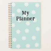 Daisy Bloom Planner – Soft Blue Floral Cover プランナー手帳 (正面)